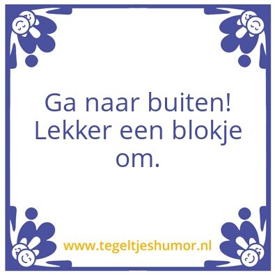 Tegeltje: thuiswerktip werk in blokken