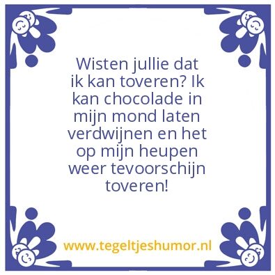 Tegeltje: Toveren