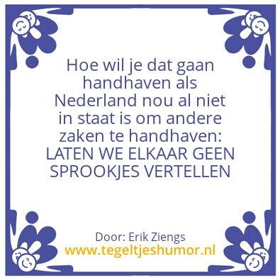Tegeltje: ERIK ZIENS HANDHAVING