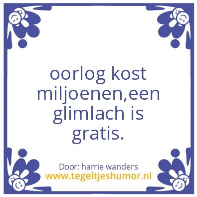Tegeltje: lach