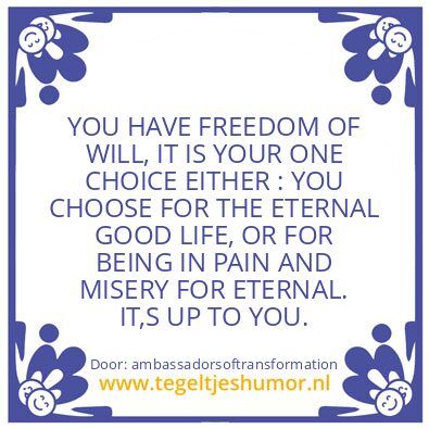 Tegeltje: IN YOUR LIFE