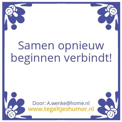 Tegeltje: Gouden weken