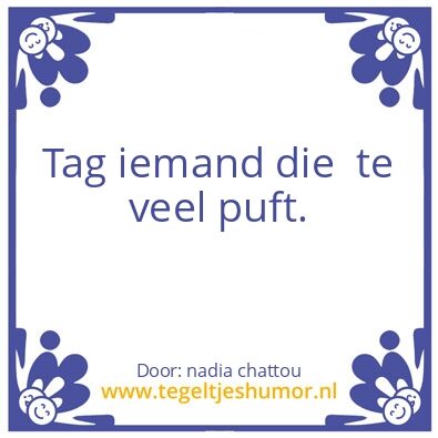 Tegeltje: puf