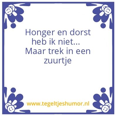 Tegeltje: Zuurtje