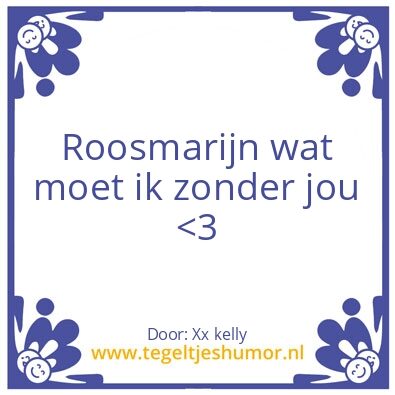 Tegeltje: Roosmarijn