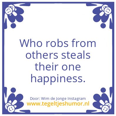 Tegeltje: Wim de Jonge Instagram