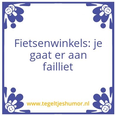 Tegeltje: Fietsenwinkel