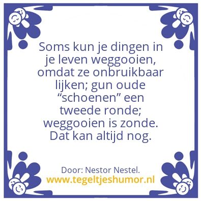 Tegeltje: Bruikbaar en â€¦..