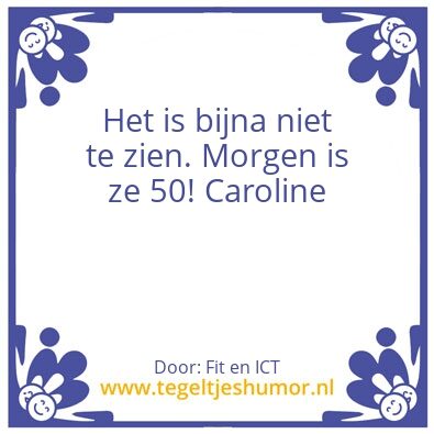 Tegeltje: Caro