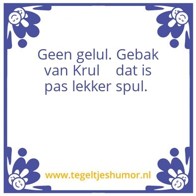 Tegeltje: Gebak