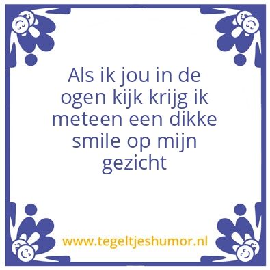 Tegeltje: SMILE OP JE FACE