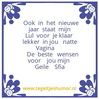 Tegeltje: Niewe voornemens