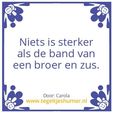 Tegeltje: Broer en Zus