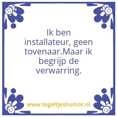 Tegeltje: Installateur