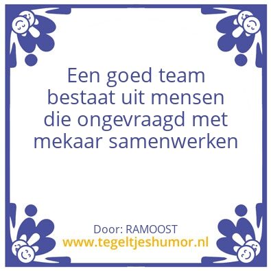 Tegeltje: Teamtegel