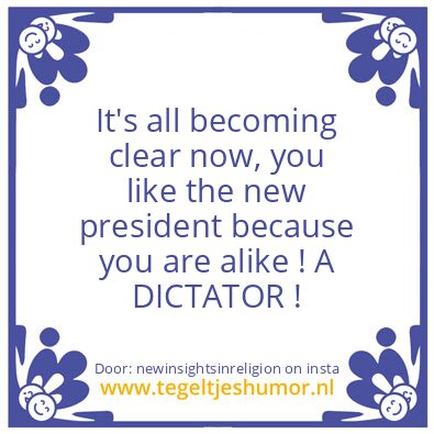 Tegeltje: Dictator