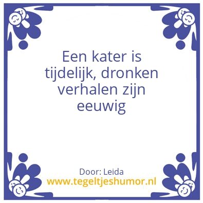 Tegeltje: Kater