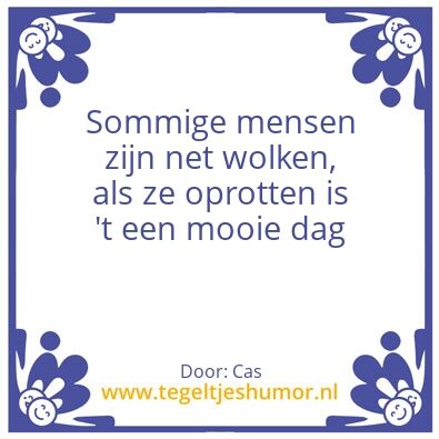 Tegeltje: Van zanten