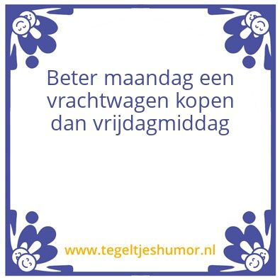 Tegeltje: Maandag