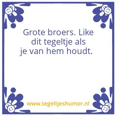 Tegeltje: Broers