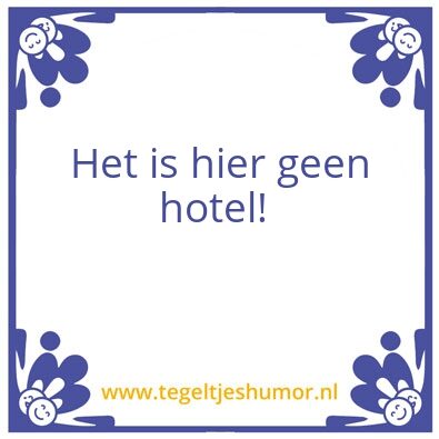 Tegeltje: Hotel