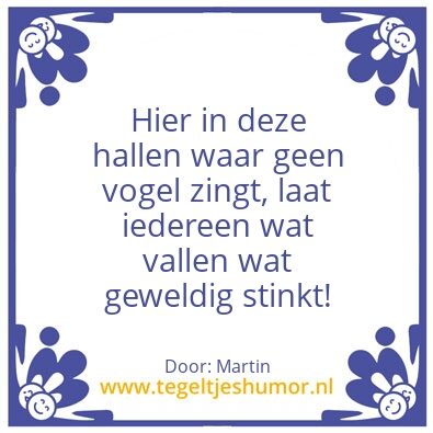 Tegeltje: Hier in deze hallen