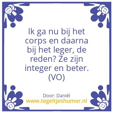 Tegeltje: vo