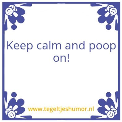 Tegeltje: Poop