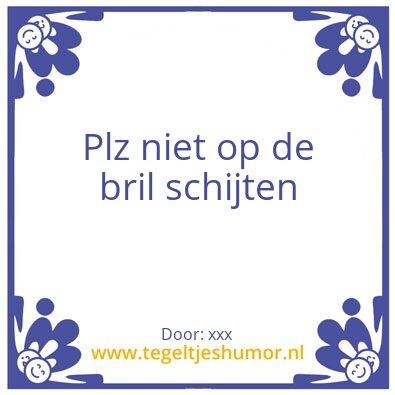 Tegeltje: xxx