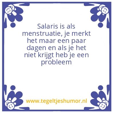 Tegeltje: Salaris