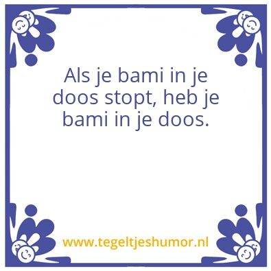 Tegeltje: Nasibami