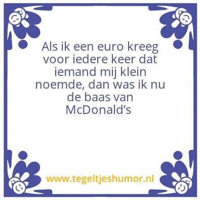 Tegeltje: Tegeltje