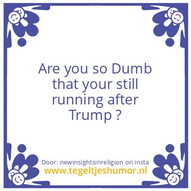 Tegeltje: Trump Followers ..