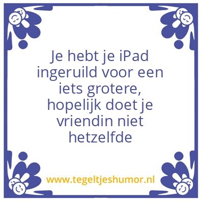 Tegeltje: iPad