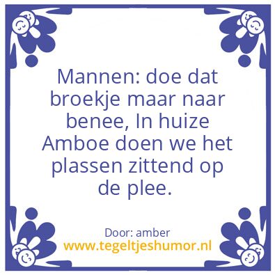 Tegeltje: zitten