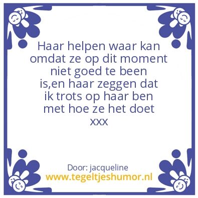 Tegeltje: trots op mijn zusje