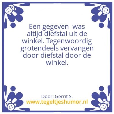 Tegeltje: Ik ben Gerrit.