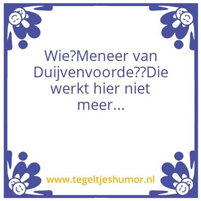Tegeltje: Pensioen