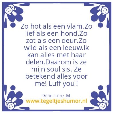 Tegeltje: Soul Sis â¤
