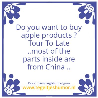 Tegeltje: Apple Products..