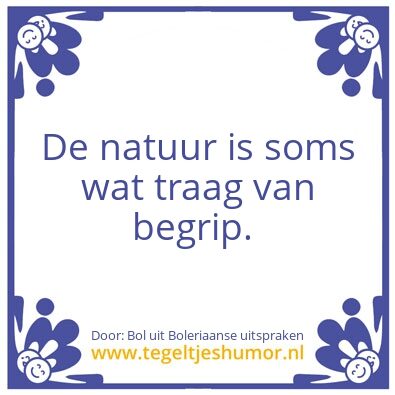 Tegeltje: Boleriaanse uitspraken