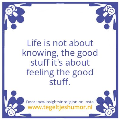 Tegeltje: Now You Know