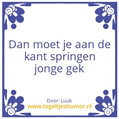 Tegeltje: Springen