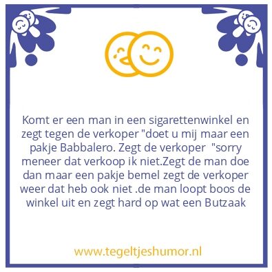 Tegeltje: Butzaak