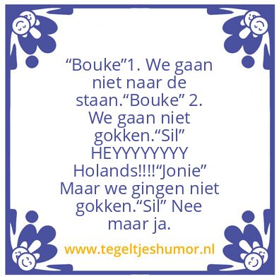 Tegeltje: Gokken