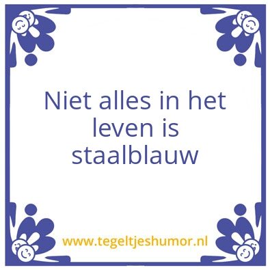 Tegeltje: Staalblauw
