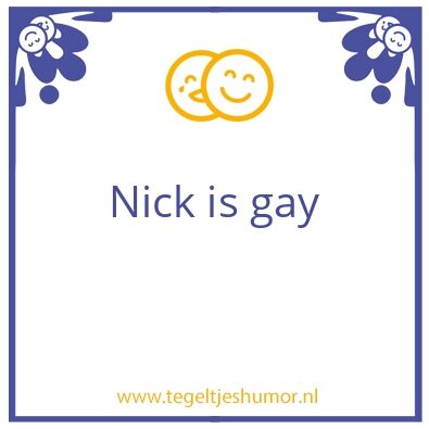 Tegeltje: Nick en lisa