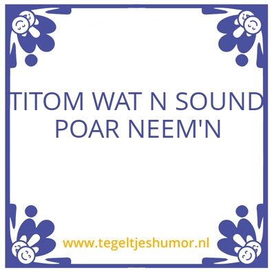 Tegeltje: WIEKERBUFFELS
