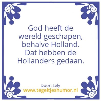 Tegeltje: Holland