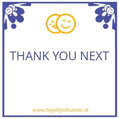 Tegeltje: Thank you